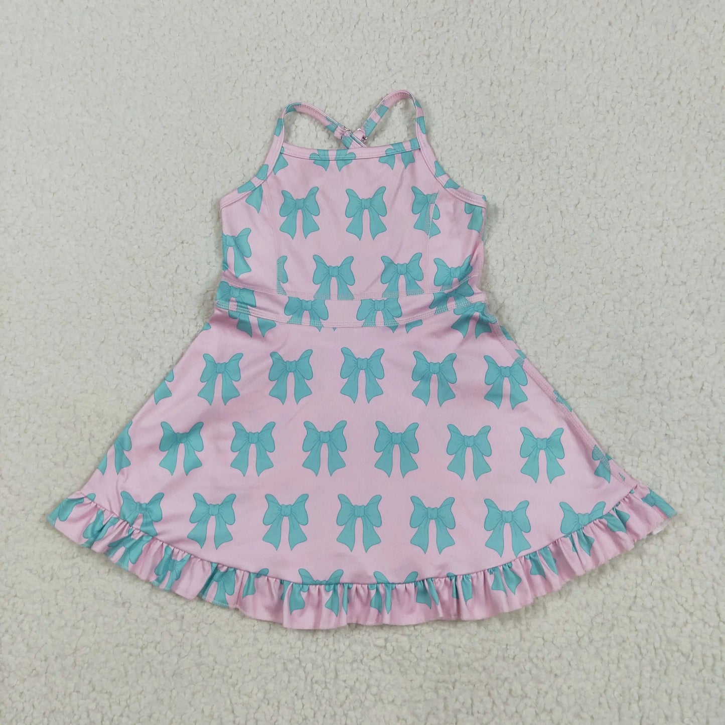 Best Selling Baby Girls Lavender Strap Colorful Skorts Shorts Yoga Sportswear Knee Length Dresses Toddler Kids Children Clothes