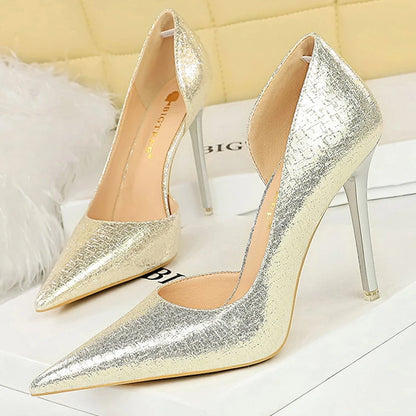 BIGTREE Shoes Sequin Cloth Women Pumps Fashion Wedding Shoes Luxury High Heels Women Shoes Stilettos Heels Sexy Party Shoes 2026