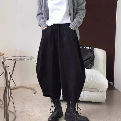2026 Autumn Casual Harem Pants Women Cotton High Waisted Trousers Retro Loose Bloomers Women's Oversize Pants Baggy Sweatpants