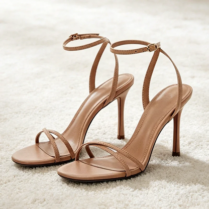Elegant Ankle-Strap High-Heel Sandals Women Sexy Open-Toe Cross-Tied High-Heels for Ladies Summer 2026 Luxury Designer Shoes