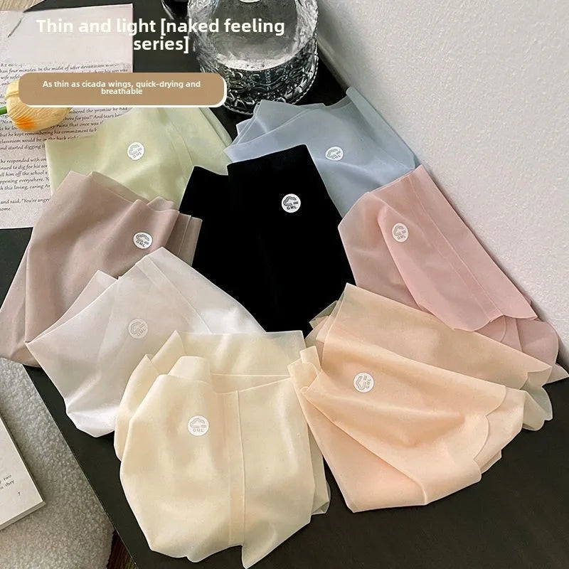 6Pcs Ice Silk Seamless Underwear for Women 3D Peach Butt Shaping Invisible Panties No Show Breathable Briefs for Yoga Daily Wear