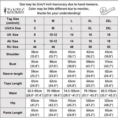 ZANZEA Casual Long Sleeve Tops Trousers Suit Autumn Outfits Office Women 2 Piece Sets Fashion OL Work Pants Sets Solid Tracksuit