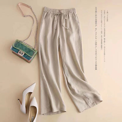 Loose Wide Leg Carrot Pants Women's Harlan Trousers Vintage Wash Slim Straight Long Pants Casual Artistic Style Spring Summer
