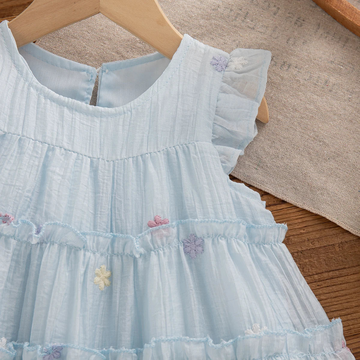 Baby Dress Summer Flower Mesh Cute Girls' Dress Cute Beach Princess Children's Dress Baby Girl Clothing