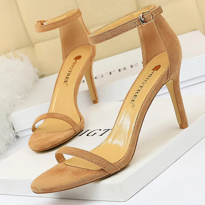 BIGTREE Shoes Kitten Heels Women's Open Toe Sandals Summer Women Pumps Sexy High Heels Fashion Stiletto Ladies Shoes 5 Color