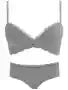 YUQI Small Bust Seamless Bra Set |Extra Padded Lift Enhancer for Flat Chest, Anti-Sagging Support T-Shirt Bra & Panties bralette