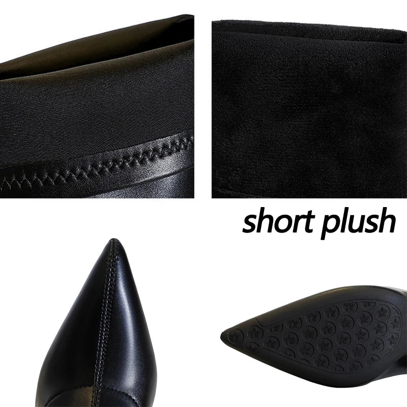 BIGTREE Shoes Sexy Over-the-Knee Boots Leather Shoes Long Boots Stilettos High Heel Boots Winter Shoes Pointed Women Boots 2026