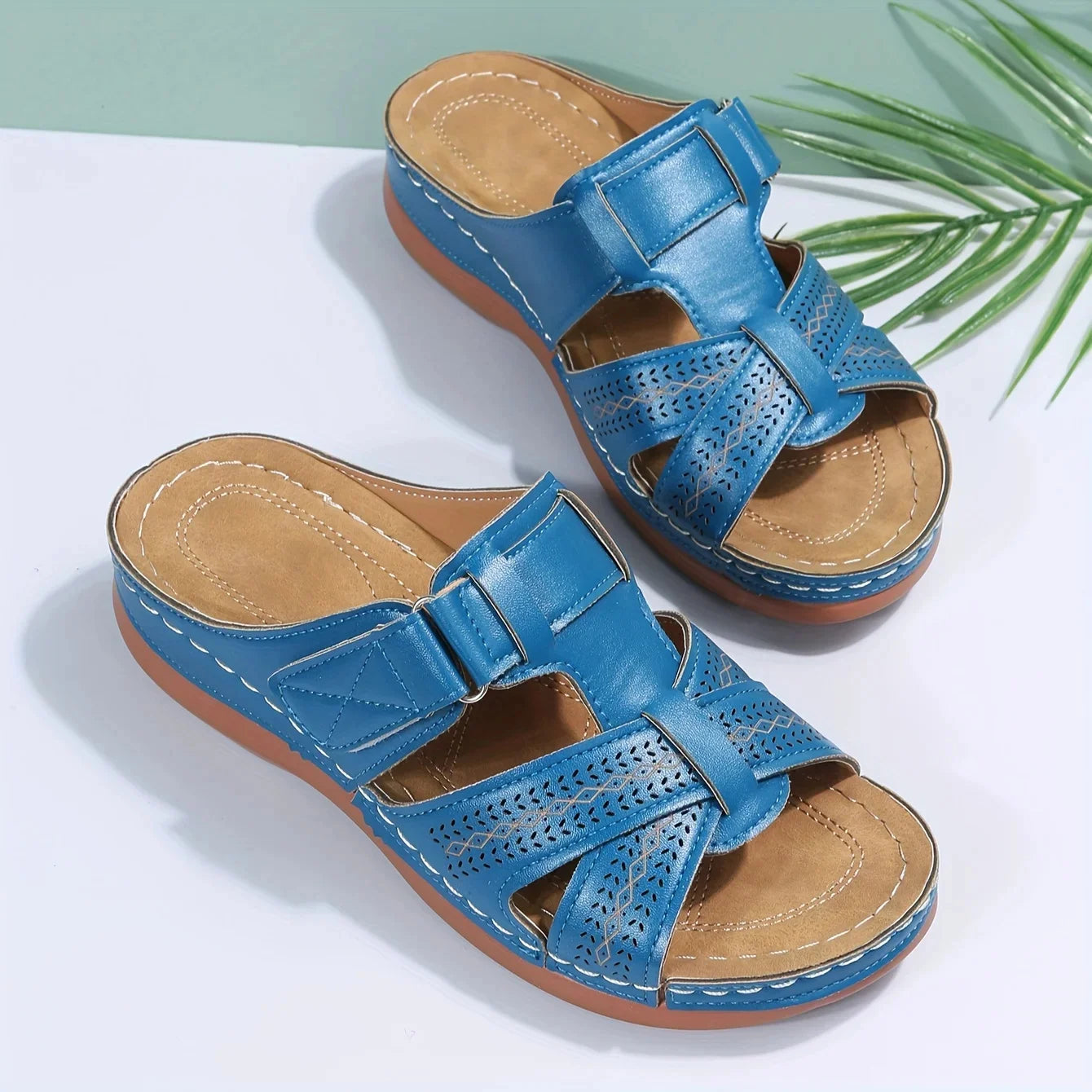 2026 Summer Women Wedge Sandals Premium Orthopedic Open Toe Sandals Vintage Anti-Slip Leather Casual Female Platform Retro Shoes