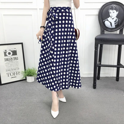 Vacation Style Wrap Skirt Beachside Long Skirt Women's High Waist A-Line Midi Skirt Floral Print One-Piece Summer Spring