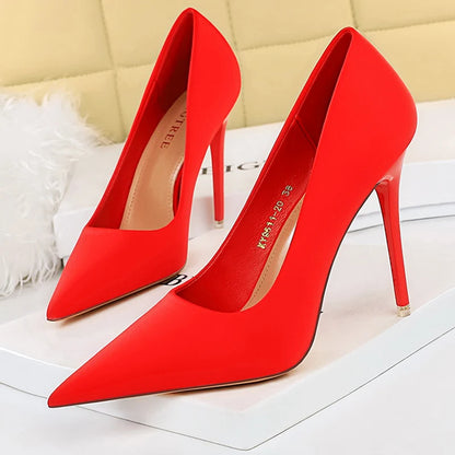 BIGTREE Shoes Satin Women Pumps 2026 New Purple High Heels Fashion Women Shoes Stiletto Luxury Noble Party Shoes Women Heels