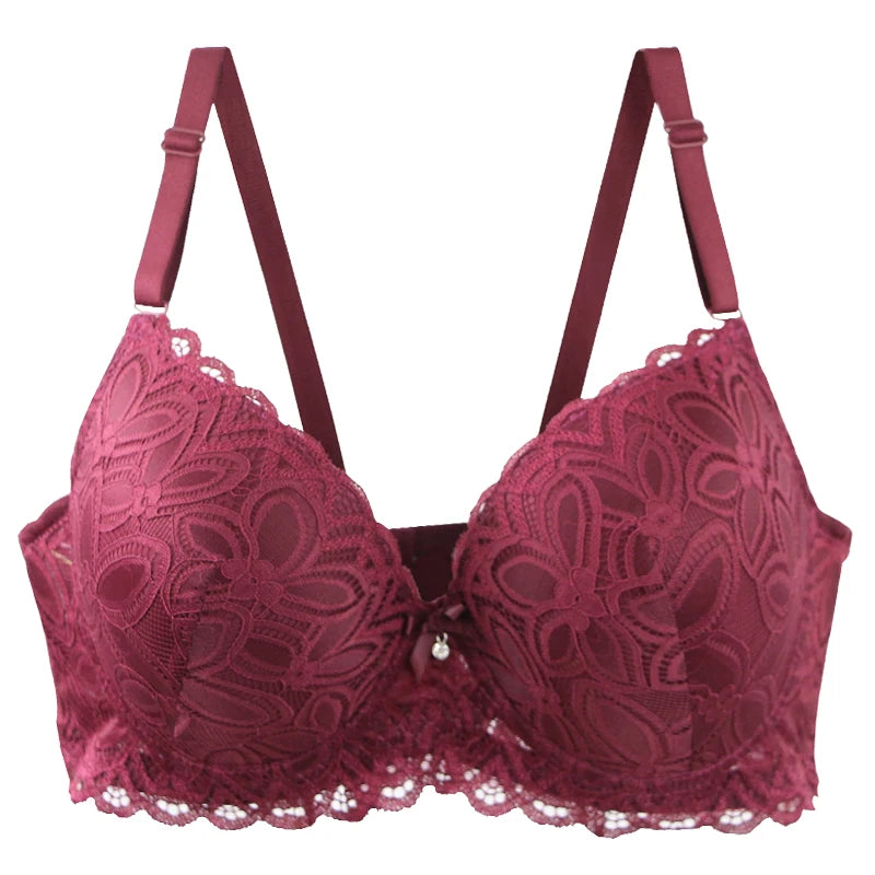2025 New Sexy Padded Push Up Bras 36/80 38/85 40/90 42/95 44/100 46/105 48/110 CDE Cup Underwear For Women Plus Size Lingerie