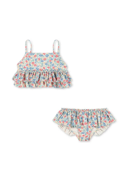 2025 Summer Baby Girls Swimsuit One Piece Kids Beach Wear Girls Lace Swimwear Children Ruffle Princess Bikinis Sets Monokini