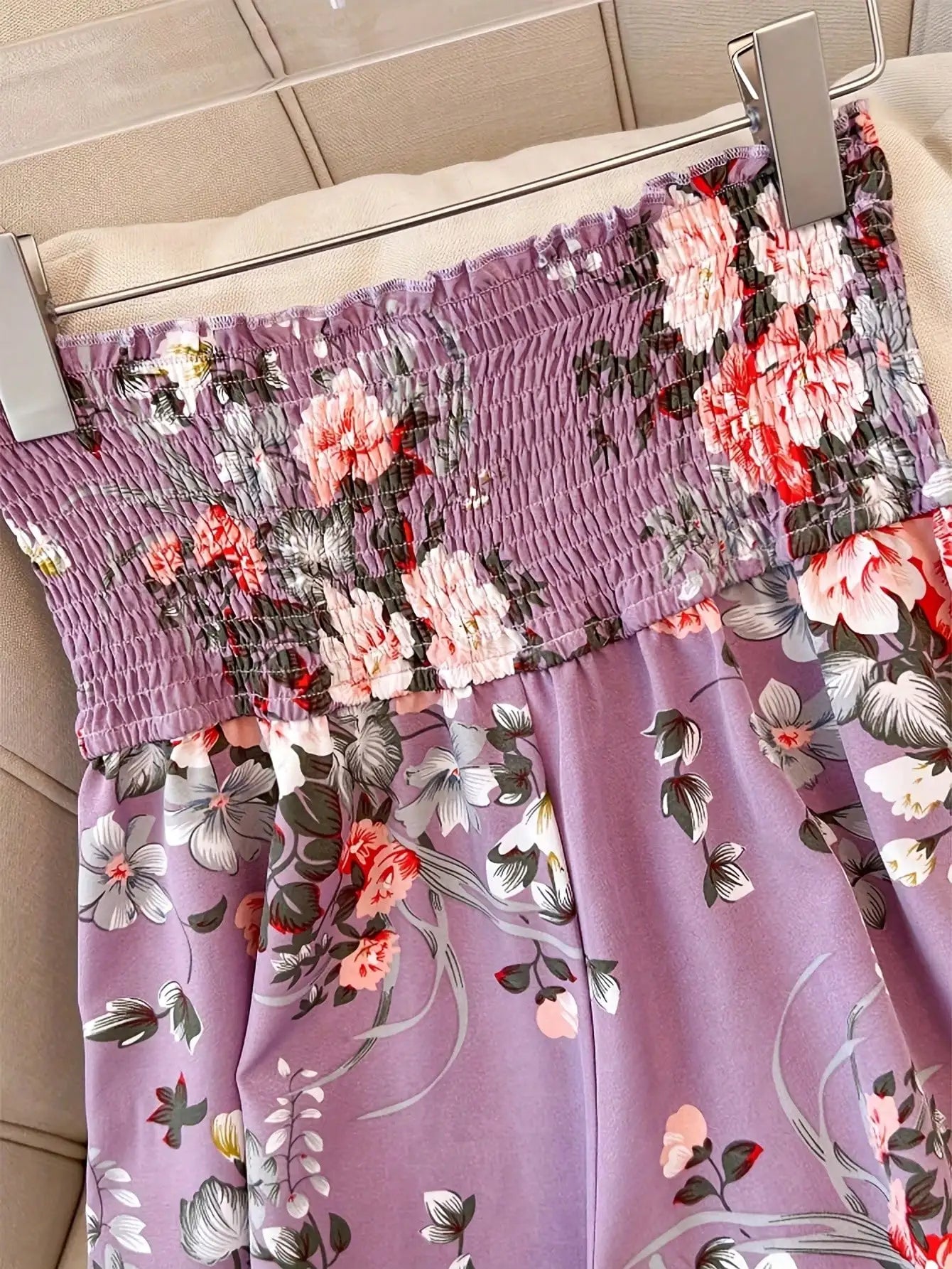 2026 Casual Elegant Bohemian Style - Wide Leg Elastic Waist Printed Loose Comfortable Wide Leg Pants Long Pants