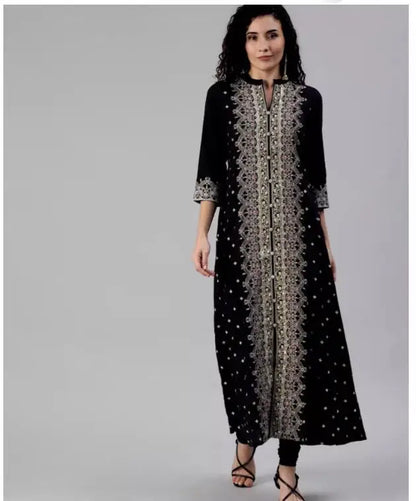 Black Pure Cotton Top, Indian Women's Clothing, Ethnic Style Clothing