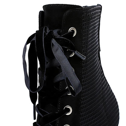 BIGTREE Shoes Ladies Ankle Boots Fashion Pointed Tip Crisscross Straps Women Boots Rear Zipper Sexy High Heel Boots Stiletto
