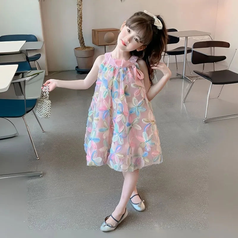 Floral Print Children's Dress Girl 8 To 12 Years Kid's Summer 4 Year Old Clothes Girls From 10 14 9 Child Skirt Kids Luxury 7 11