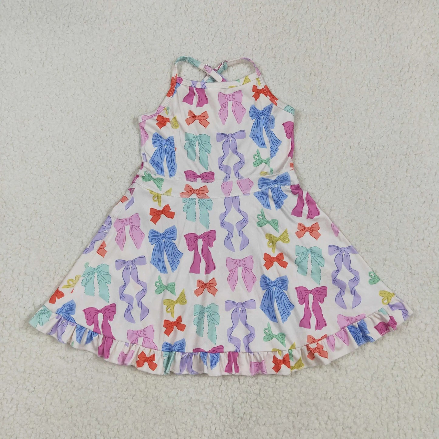 Best Selling Baby Girls Lavender Strap Colorful Skorts Shorts Yoga Sportswear Knee Length Dresses Toddler Kids Children Clothes