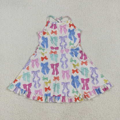 Best Selling Baby Girls Lavender Strap Colorful Skorts Shorts Yoga Sportswear Knee Length Dresses Toddler Kids Children Clothes