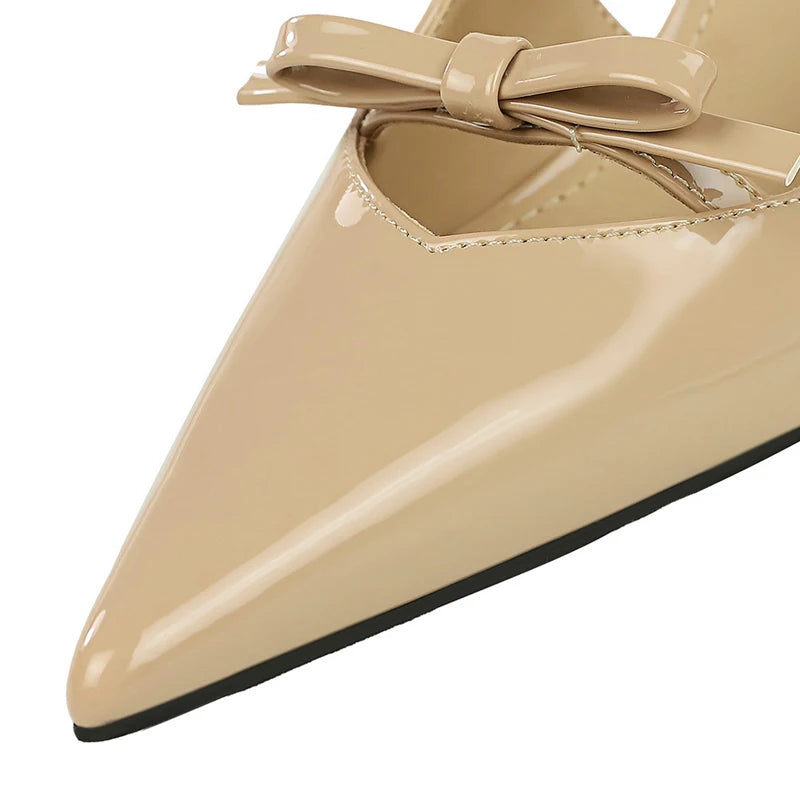 BIGTREE Shoes Women Pumps Bowknot High Heels 8 CM Stilettos Hollow Out High Heeled Sandals Summer Shoes Buckle Sexy Party Shoes