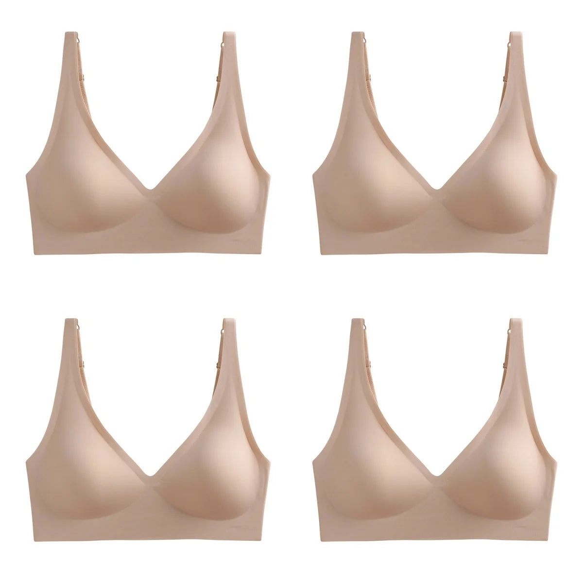 4Pcs/Set Seamless Bras For Women Wireless Brassiere Soft Padded Underwear Female Push Up Underwear Sexy Lingerie Intimates