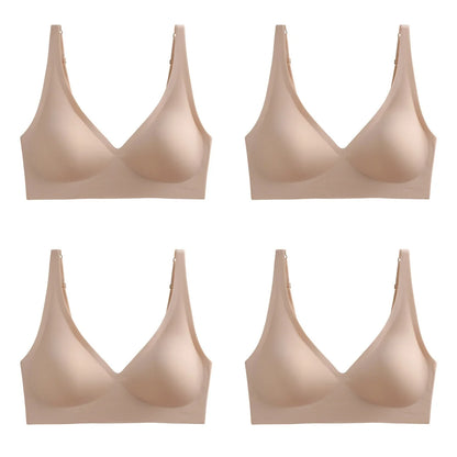 4Pcs/Set Seamless Bras For Women Wireless Brassiere Soft Padded Underwear Female Push Up Underwear Sexy Lingerie Intimates