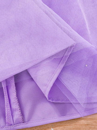 Girls Summer Princess Dress Butterfly Net Skirt Children's Clothing Elegant Fairy Tale Style Kids' Party Wear