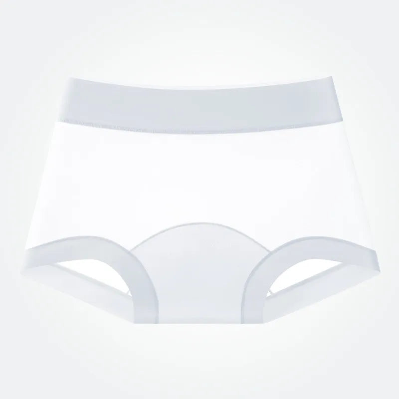Soft Sexy Breathable Women's Panties Comfortable No Trace Thin Underwear Ice Silk Underwear High Waist Boxer Pants Intimates