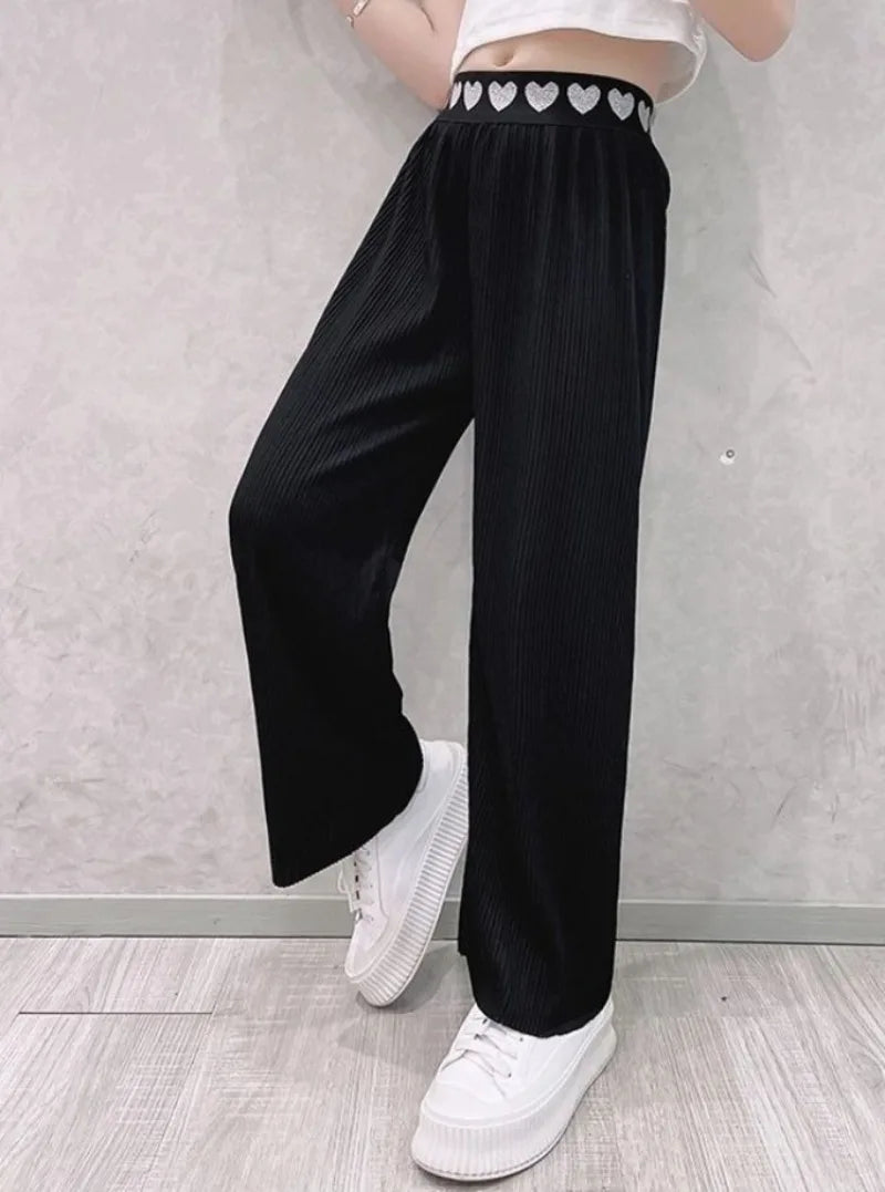 Kids' Breathable Ice Silk Anti Mosquito Loose Straight Leg Pants 2026 Summer Casual Wear