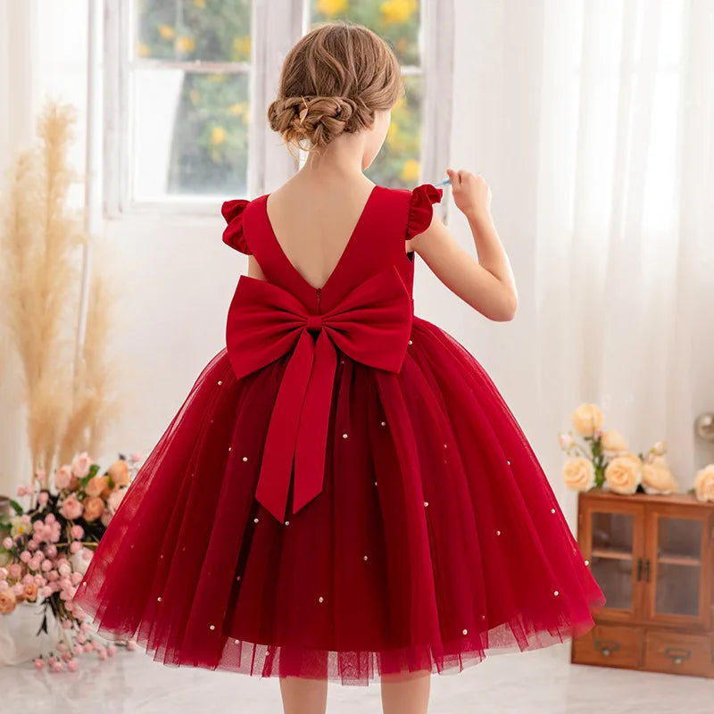 Baby Girls Summer Dresses 2 3 6 8 10Yrs Cute Kids Birthday Princess Dress Children Casual Clothes Sleeveless Girls Layered Dress