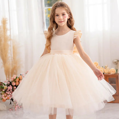 Baby Girls Summer Dresses 2 3 6 8 10Yrs Cute Kids Birthday Princess Dress Children Casual Clothes Sleeveless Girls Layered Dress