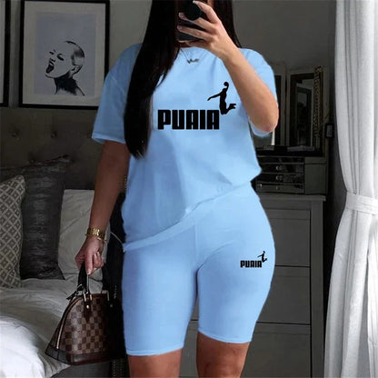 New Quality Casual Woman Clothing Summer Two Piece Set 2026 Women Tracksuit T-Shirts O-Neck Shorts Daily Short Sleeve Hot Sales