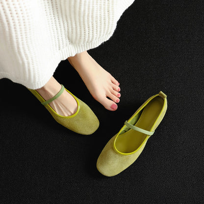 Dilalula 2027 News Genuine Kid Suede Mary Janes Shoes Women Med Heels Elastic Band Closure Pumps Young Lady Casual Shoes Dress