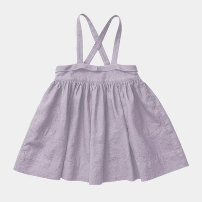 Girls Sweet Cute Cotton And Linen Strappy Dress 2026 Summer New Baby Girl Japanese College Style Cross Buckle Linen Dresses