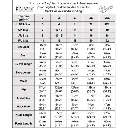 ZANZEA Autumn 2PCS Outfits Striped Work Pant Sets Stylish Women O Neck Long Sleeve Cropped Tops Wide Leg Trousers Matching Sets