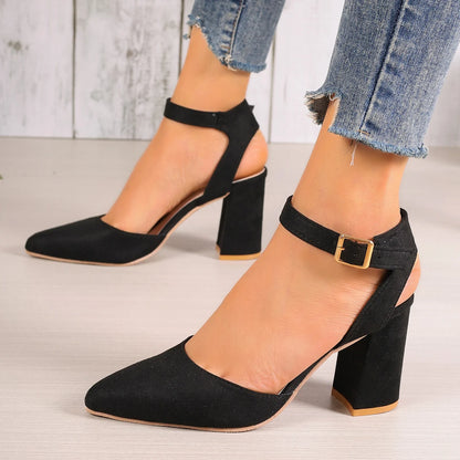 Women Sandals New Hot Sale Fashion Baotou High Heels Women Solid Color Outdoors Sexy Party Slender Heel High Heels Sandals Women