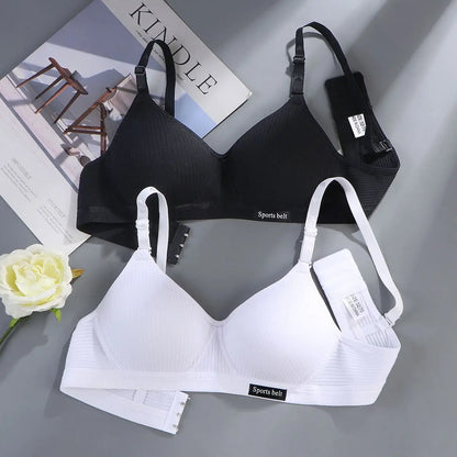 1pcs Women Thin Wireless Bra Girl Seamless Push Up Bra Student Comfort V-Shaped Underwear Adolescent Breathable Comfort Lingerie