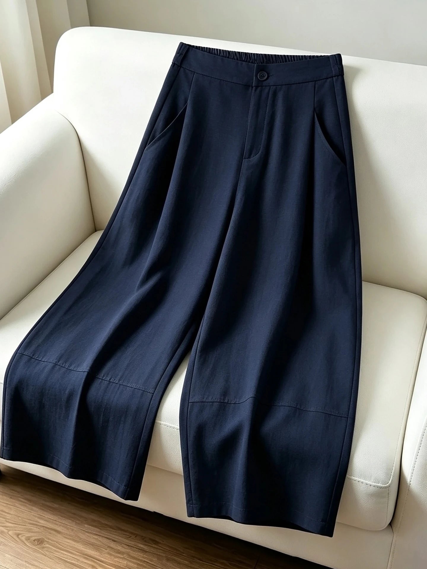 High Waist Loose Casual Wide Leg Knife Pants Women Summer Thin New Style  Linen Balloon Pants Cotton Lenzing Eco Viscose