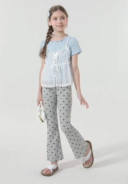 Girls' Flared Pants 2026 Summer Lightweight Korean Style Long Pants Outerwear Stylish Kids' Pants
