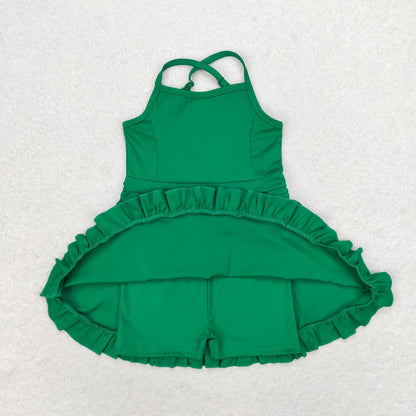 Best Selling Baby Girls Lavender Strap Colorful Skorts Shorts Yoga Sportswear Knee Length Dresses Toddler Kids Children Clothes