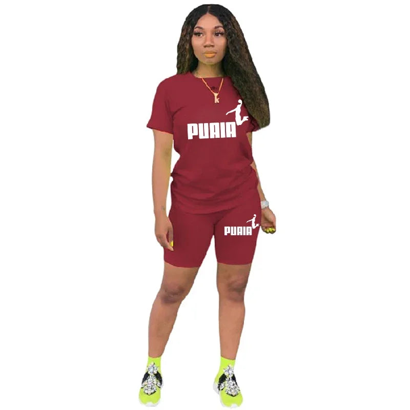 New Quality Casual Woman Clothing Summer Two Piece Set 2026 Women Tracksuit T-Shirts O-Neck Shorts Daily Short Sleeve Hot Sales
