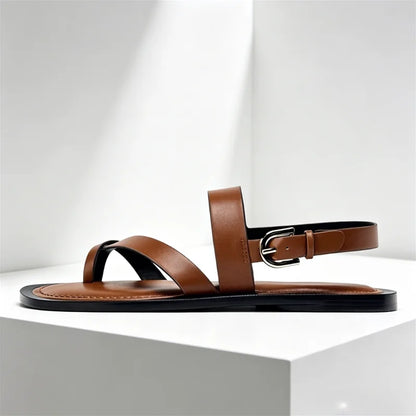 Designer Cross-Strap Flat Sandals Women Summer Non-Slip Comfortable Beach Shoes Fashion Front & Rear Strap Sandalias De Mujer