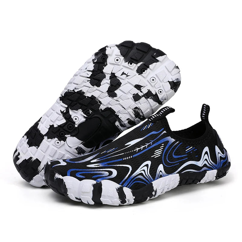 Boys Girls Aqua Shoes Kids Quick Drying Sneakers Drainage Design Hiking Wading Water Shoes Children Mesh Swimming Beach Barefoot