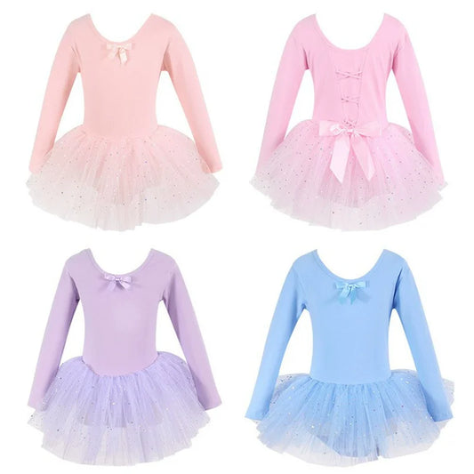 Summer Casual Ballerine Girl Dress Tutu Dance Ballet Children's Clothing Gymnastics Girls Dresses Ballet Leotards Vestidos