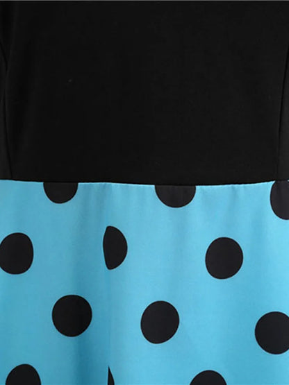 Music Note Print Elegant Party Dress Women Retro Vintage Casual Spring Autumn Midi Dresses