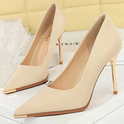BIGTREE Shoes New Women 9.5 Cm Heels Metal Pointed Tip Women Pumps Quality High Heels Stiletto Luxury Pumps Ladies Shoes 2026