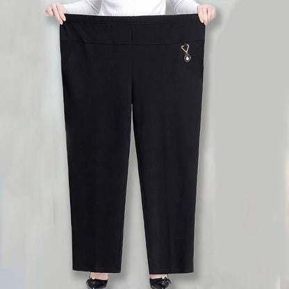 Spring Autumn Fashion Trend Striped Plus Size Trousers Women Oversized Simple Loose Pockets Plaid Lady Pants 8XL Female Clothes