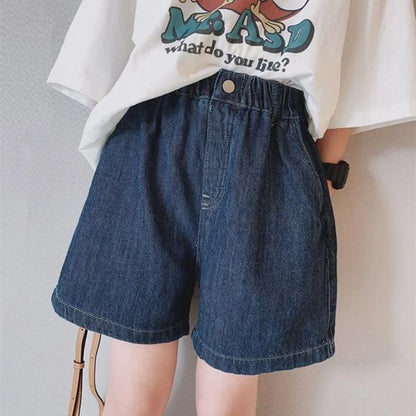 Girl's Vintage Denim Shorts 2026 Summer New Lightweight Casual Wear Out Pants for Kids