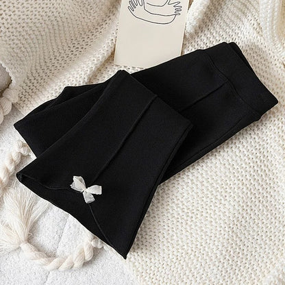 2026 New Girls' 100% Cotton Micro Flare Wide Leg Tights Loose Fit Children's Bottoms for Spring Fall