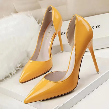 BIGTREE Shoes Patent Leather Heels 2026 Fashion Woman Pumps Stiletto Women Shoes Sexy Party Shoes Women High Heels 12 Colour