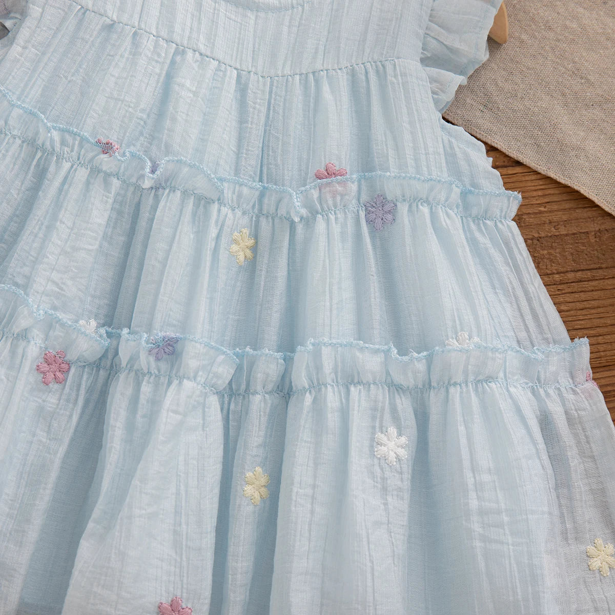 Baby Dress Summer Flower Mesh Cute Girls' Dress Cute Beach Princess Children's Dress Baby Girl Clothing